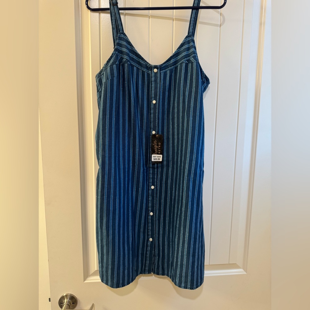 Wrangler Blue Pinstripe Denim Dress